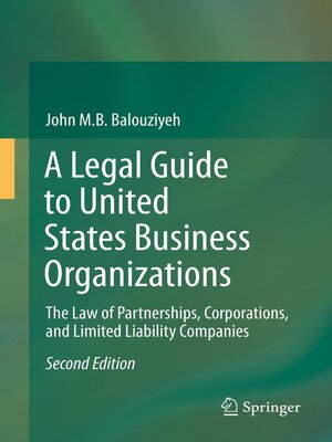 cover image of A Legal Guide to United States Business Organizations